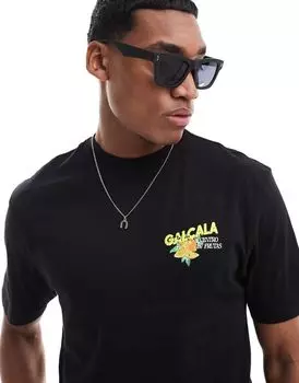 River Island – черные солнцезащитные очки в прорезиненной оправе