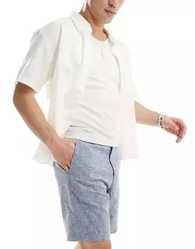 River Island – фактурные синие шорты