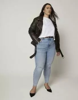 River Island — Голубые суперскинни джинсы