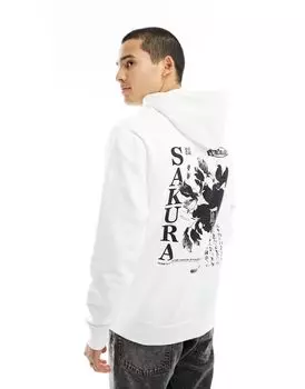River Island — худи белого цвета с японским принтом