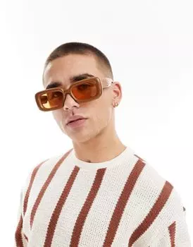 River Island – массивные оранжевые солнцезащитные очки