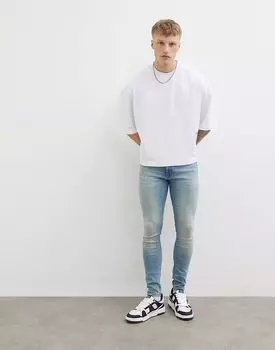 River Island Spray на узкие джинсы синего цвета - светлый