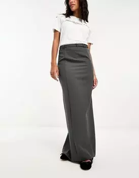 River Island – темно-серая юбка миди строгого кроя