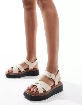 River Island – Туфли на плоской платформе цвета экрю