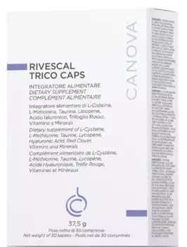 Rivescal Trico Caps, дополнение для волос и ногтей, 30 таблеток против выпадения волос Canova