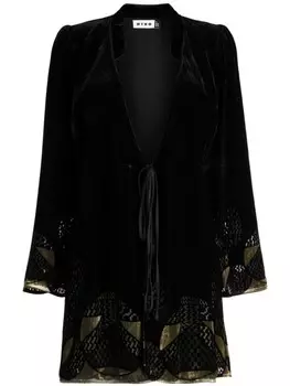 Rixo бархатное платье мини Iris, черный