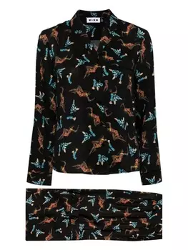 Rixo пижама Austin с графичным принтом, черный