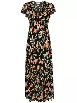 Rixo платье Florida с цветочным принтом, черный
