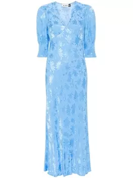 Rixo платье миди Zadie, синий