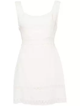 Rixo платье мини Ronan, нейтральный цвет