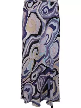 Rixo юбка с абстрактным узором, синий