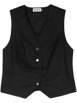 Rixo жилет Noah строгого кроя, черный