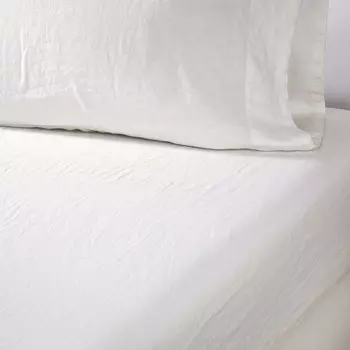 RL Льняная простыня на резинке Ralph Lauren Home, алебастр