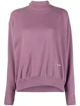 RLX Ralph Lauren джемпер с высоким воротником и вышитым логотипом, фиолетовый