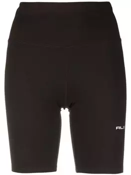 RLX Ralph Lauren облегающие шорты с завышенной талией, коричневый