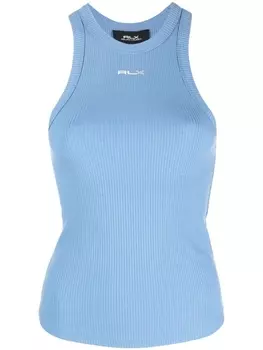 RLX Ralph Lauren приталенный топ в рубчик, синий