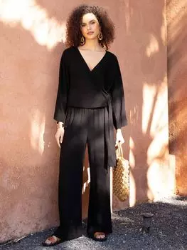 Ro&Zo Брюки с эластичной резинкой на талии, черные