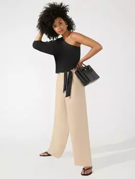 Ro&Zo Широкие льняные брюки, цвет камня