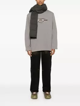 ROA футболка с длинными рукавами и графическим принтом, серый