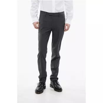 ROAD TO EXCELLENCE Эластичные брюки из натуральной шерсти Corneliani, Gray