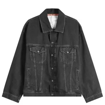 Роберт свободная джинсовая куртка Acne Studios, черный
