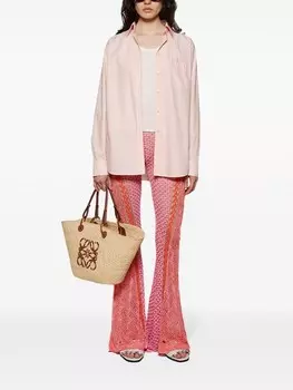 Roberta Einer расклешенные брюки рыхлой вязки, розовый