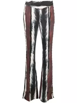 Roberto Cavalli брюки с анималистичным принтом, черный