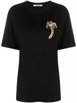 Roberto Cavalli футболка с аппликацией, черный