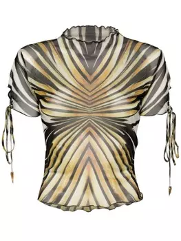 Roberto Cavalli сетчатая футболка Ray Of Gold