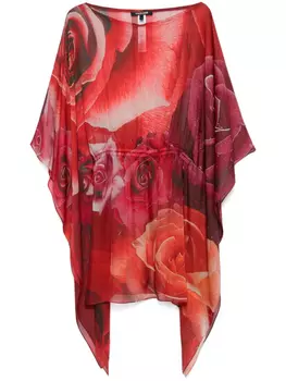 Roberto Cavalli шелковый кафтан, красный