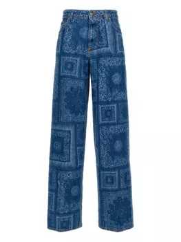 Roberto Cavalli широкие джинсы, синий