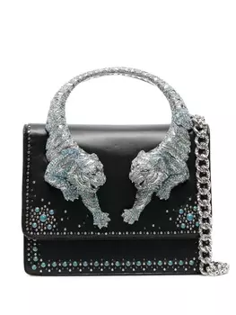 Roberto Cavalli сумка на плечо Roar с кристаллами, черный