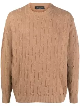 Roberto Collina джемпер фактурной вязки, нейтральный цвет