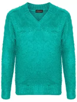 Roberto Collina джемпер из шелка с начесом, зеленый