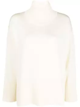 Roberto Collina джемпер из шерсти мериноса с высоким воротником, белый