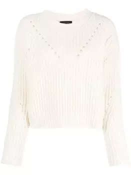 Roberto Collina джемпер из смесовой шерсти с круглым вырезом, нейтральный цвет