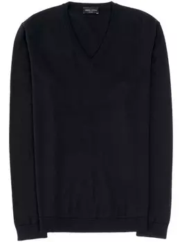 Roberto Collina джемпер с v-образным вырезом, черный