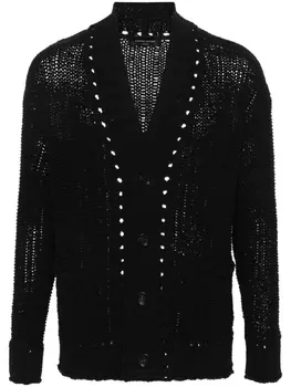 Roberto Collina кардиган крупной вязки, черный