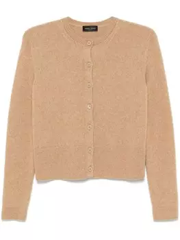 Roberto Collina кардиган с круглым вырезом, коричневый