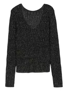 Roberto Collina свитер с люрексом, черный