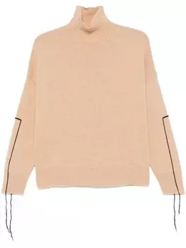 Roberto Collina свитер с высоким воротником, коричневый