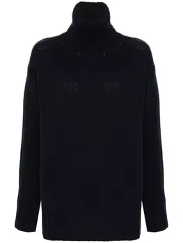 Roberto Collina свитер с высоким воротником, синий