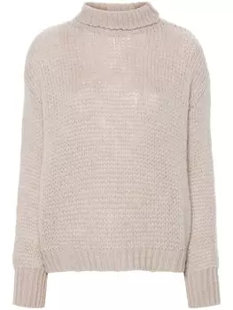 Roberto Collina свитер с высоким воротом, нейтральный цвет
