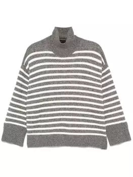 Roberto Collina свитер в полоску, серый
