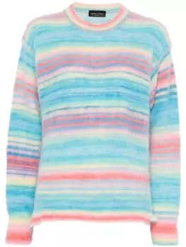 Roberto Collina свитер в полоску, синий