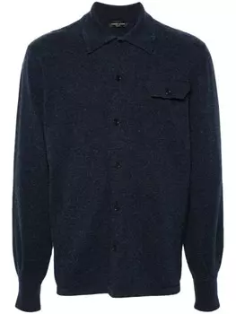 Roberto Collina трикотажная рубашка-кардиган, синий
