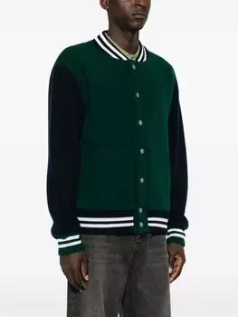 Roberto Collina трикотажный бомбер, зеленый