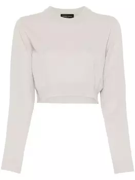 Roberto Collina укороченный свитер, нейтральный цвет