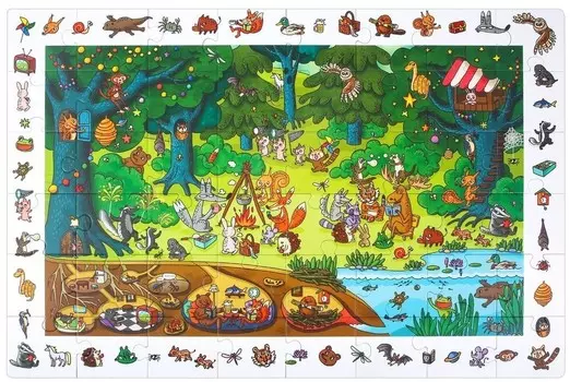 ROBOTIME Деревянный пазл + развивающая игра 48 шт.