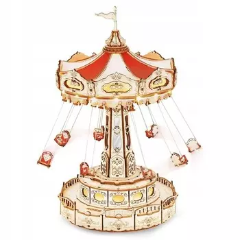ROBOTIME Складная деревянная модель 3D-пазла - Карусель Pan i Pani Gadet